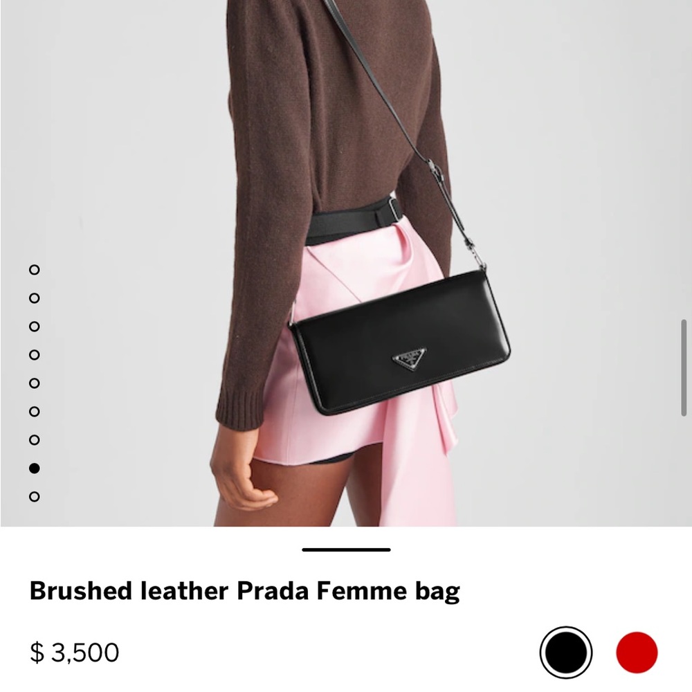 NWOT Winter 23/24 Prada Brushed Leather Bag